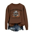 thumbnail image 2 of TINZ Chandail en Molleton Décontracté pour Femmes Imprimé Lettre Col Rond Manches Longues Sweat à Capuche Vêtements de Sport pour Femmes Temps Froid, 2 of 3
