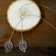 thumbnail image 3 of Double Leaf Silver Colored Necklace by Lifebeats, 3 of 7
