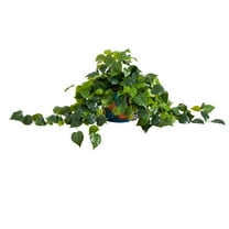 Nearly Natural 42in. UV Resistant Artificial Philodendron in Handmade Mexican Talavera Ceramic Planter (Indoor/Outdoor)