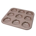 thumbnail image 1 of Lindo molde para cupcakes de animales, 9 tazas antiadherente molde para hornear muffins de animales de para hornear en hino, para cupcakes de dibujos animados de acero al, 1 of 7