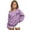 Purple, variant on lnmuld Off Shoulder Sweatshirt for Girls Long Sleeve Chest Bow Print Loose Fit Casual Pullover Top Size:14-16 Years