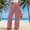Pink, variant on BUIGTTKLOP Wide Leg Pants for Women Flowy Palazzo Drawstring Elastic Waist Pant Summer Beach Trousers with Pockets