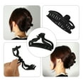 thumbnail image 6 of Unique Bargains 1pc Plastic Hair Claws Hair Clips Hair Barrettes for Women Black 3.78''x1.85''x1.42'', 6 of 7