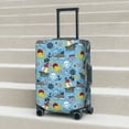 thumbnail image 5 of Uemuo Pirate Marine Animals Printed Washable Luggage Cover - Fashion Suitcase Protector Fits 18-32 Inch Luggage -X-Large, 5 of 9