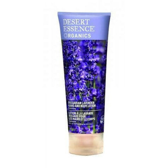 Desert Essence Bulgarian Lavender Hand and Body Lotion Organics 8 oz Cream