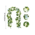 thumbnail image 3 of Bfogop Artificial Flowers Garland Spring Eucalyptus Garland Vintage Fake Flower Peony Rose Vine Greenery Decor Wall Hanging Plant for Wedding Arch Door Arrangement Party Decor 6.5 FT, 3 of 8