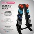 thumbnail image 2 of HolaHatha 2, 3, 5, 8, and 10-Pound Neoprene Dumbbell Weight Set with Rack, 2 of 8