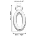 thumbnail image 2 of Letter Charm Pendants, 50 Pcs Character Alphabet Pendant Bulk DIY for Jewelry Making Bracelets, Silvery, O, 2 of 6