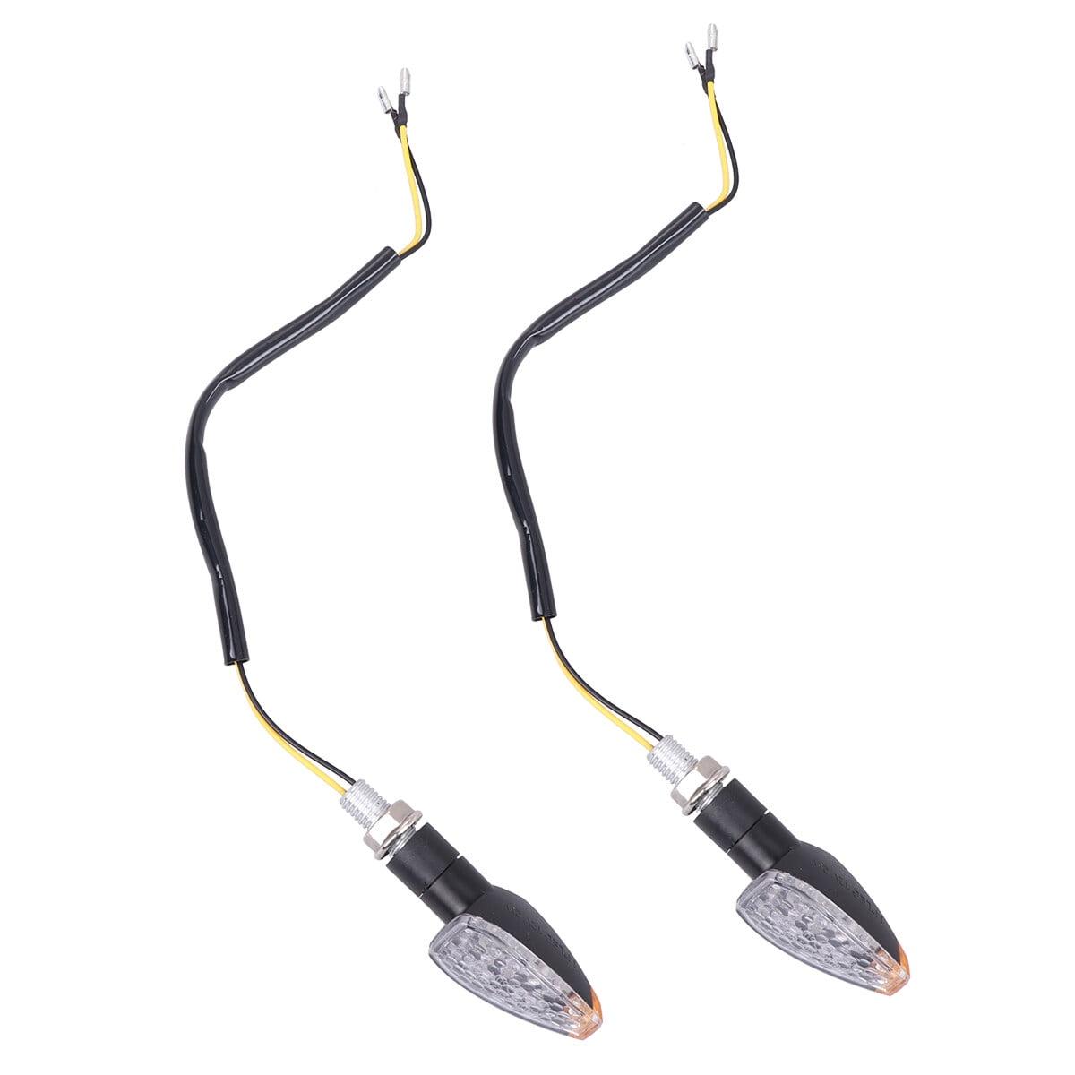 Toyandona Black Motorcycle LED Turn Signal Light for Enhanced Safety 1Pair
