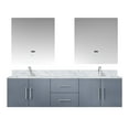 thumbnail image 3 of Lexora Home Geneva 72" Carrara Marble Top Double Vanity in Dark Gray, 3 of 11