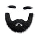 thumbnail image 3 of Conjunto de barba y cejas postizas, vello facial postizo, accesorio de disfraz, decoración para Negro, 3 of 8