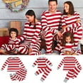 thumbnail image 4 of Christmas Family Matching Striped Sleepwear Outfits Cotton Pajamas Set XMAS Gift, 4 of 12