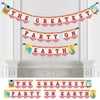 Big Dot of Happiness Carnival - Step Right Up Circus - Bunting Banner - Carnival Themed Party Decorations - The Greatest Party On Earth