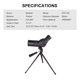 thumbnail image 4 of Telescopio Beileshi SP01-50 de 12-36x con lente de 50mm, diseño angular de 45° para observación cómoda, ideal para caza, senderismo y avistamiento de aves. Incluye trípode plegable y carcasa de goma, 4 of 6