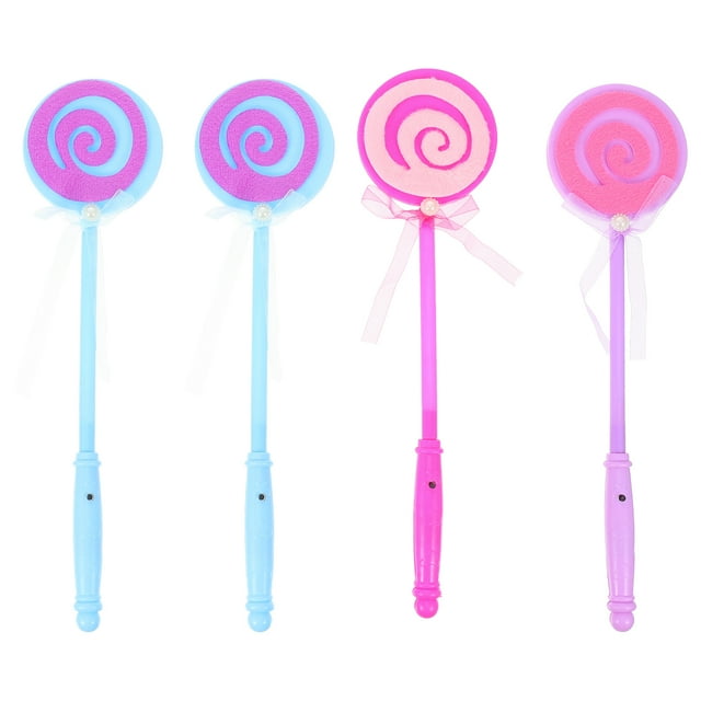 Shisuyan 4Pcs Decorative Glitter Wands Wear-resistant Light Wands Multi-function Glow Wands (Random Color)