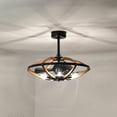 thumbnail image 2 of Dariin 28.3 in. 6-Light Indoor Matte Black Finish Ceiling Fan with Light Kit and Remote, 2 of 5