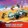 thumbnail image 3 of LEGO NINJAGO Zane’s Dragon Power Spinjitzu Race Car Building Toy Set, Features a Ninja Car, 2 Hover Flyers, Dragon Toy, and 4 Minifigures, Gift for Kids Aged 7+, 71791, 3 of 8