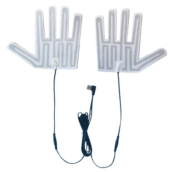 5V USB Heated Gloves Pad 5 Finger Type Electric Gloves Heating Film Pads Rechargeable Hand Heater