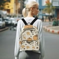 thumbnail image 7 of FORMRS Mini Backpack Purse for Women Travel Daypack Casual Shoulder Bag, Beige Fall Books, 7 of 7