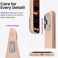 thumbnail image 5 of Compatible with iPhone 17 Pro Case, Slim Liquid Silicone 4 Layers Full Covered Soft Gel Rubber Shockproof Protective Phone Case with Anti-Scratch Microfiber Lining-Nude Taupe, 5 of 13
