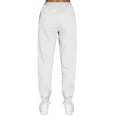 thumbnail image 6 of BRDFRL Women's Sexy Lounge Stretch Casual Jogger Drawstring Sweatpants with Pockets White M, 6 of 7