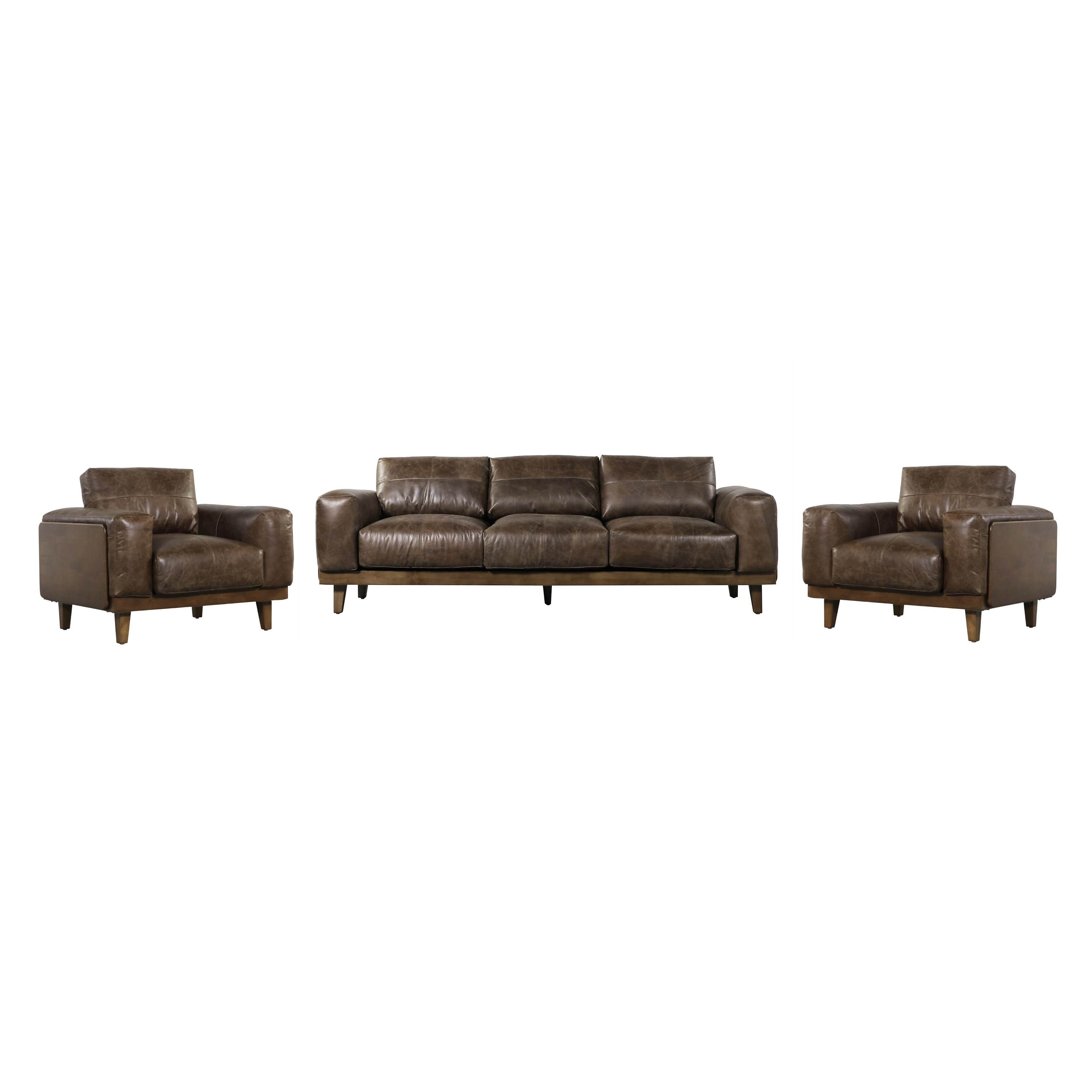 GDF Studio Connor Contemporary Upholstered 3 Piece Oversized Living
