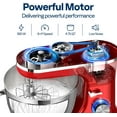 thumbnail image 4 of SPECSTAR 4.75 Quart Stand Mixer, 8 Speed Kitchen Electric Food Mixer, Household Stand Mixer for Baking, Cake, Bread with Beater, Dough Hook, Wire Whip and Egg Separator, Red, 4 of 9