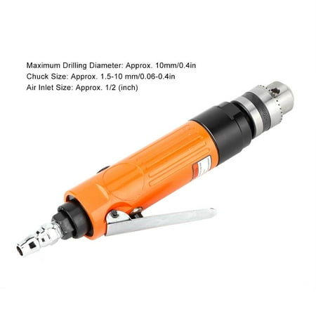 

EBTOOLS Pneumatic Drill Machine Pneumatic Air Drill 3/8in High Speed Straight Pneumatic Drill Machine with 1.5-10mm/0.06-0.4in Chuck