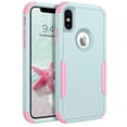 thumbnail image 1 of Funda BENTOBEN para iPhone X/Xs de 5.8 pulgadas 3 en 1 verde/rosa, 1 of 9