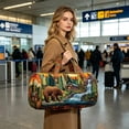 thumbnail image 6 of Beforeyayn Quilted Embroidery Duffle Bag For Women, Large travel tote bag with cute nature prints shoulder bag for weekend trip, for ladies, suitable for work and yoga,, 6 of 6