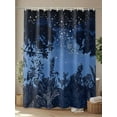 thumbnail image 4 of Fsddascl Forest Botanical Shower Curtain Set - 66" x 72" Washable Bathtub Curtain with 12 Hooks, Night Retro Pastoral Waterproof Fabric Stall Shower Curtains for Bathroom/Bathtub Décor, 4 of 6
