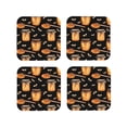 thumbnail image 2 of Disketp Bee And Honey Funny Coasters,4 Pcs Leather Coasters With Holder, Perfect Housewarming Hostess Gifts,Protect Furniture From Water Marks Scratch And Damage, 2 of 9