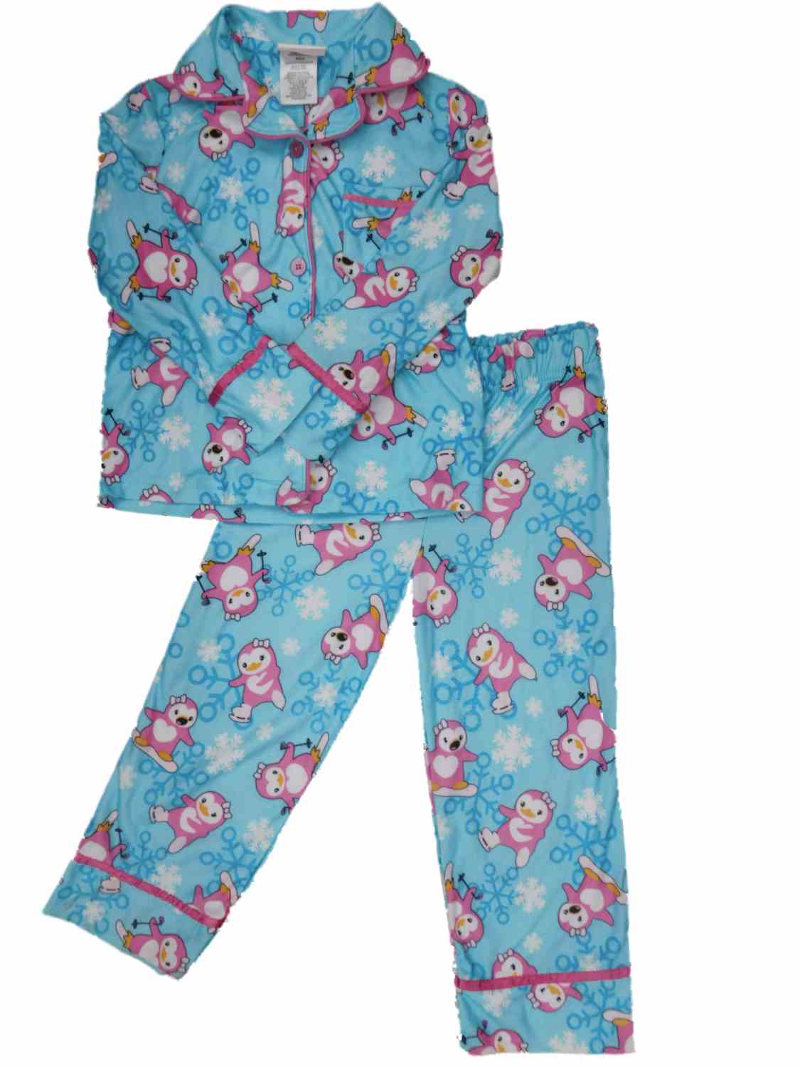 St. Eve - Girls Skiing Snowboard Penguin Pajamas Snowflake Christmas