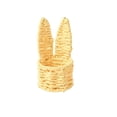 thumbnail image 3 of Hand Woven Rabbit Ear Mini Storage Basket, Easter Basket, Multicolor Creative Desktop Organizer, Cute Easter Egg Basket for Candy Gifts Stationery and Home Table Decor, 2.9*5.3in, Yellow, 3 of 6