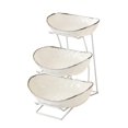 thumbnail image 4 of veasfak Ceramic Fruit Bowl for Kitchen Counter Decorative for Fruits Cupcake Candies 3 Layers, 4 of 9