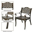 thumbnail image 4 of PATIO-IN 3 Piece Cast Aluminum Patio Bistro Set - Bronze, 4 of 7