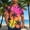 B_ Multicolor, variant on YLSDY Men's Sunset Palm Print Hawaiian Shirt, Gradient Sky Pattern with Silhouette Palms, Short Sleeve Button-Down Vacation Top Blue XL