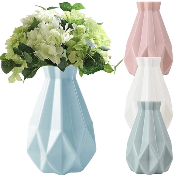 Visland Plastic Vase Flower Vase Flower Container Flower Basket Desktop Decoration Vase Decor for Home Living Room Office Plant Vase