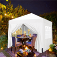 thumbnail image 3 of Yaheetech 8x8 FT Pop-up Canopy Tent with 4 Sidewalls, White, 3 of 7
