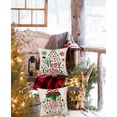 thumbnail image 3 of Merry Christmas Decorations Pillow Covers 20x20 Inch Set of 4 Vintage Wood with Christmas Tree Elk Deer Snowflake Xmas Gifts Throw Pillow Case Winter Red Green Home Decor Cushion Cover, 3 of 6