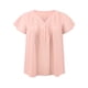 thumbnail image 4 of GRACE & GRANDEUR Blusas de Talla Grande para Mujeres con Frente Plisado y Mangas con Volantes, Blusa con Cuello de Botón, Camiseta Casual Elegante 1X Rosa, 4 of 6