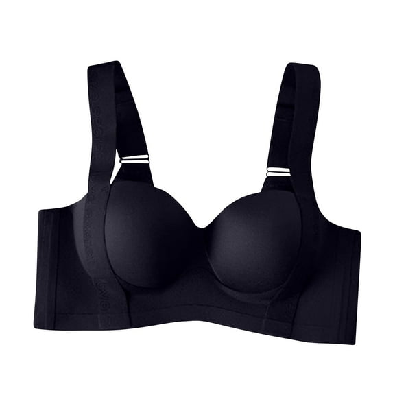 SCSAlgin Push Up Bras for Women Support Padded Balconette Wide Band Underwire Back Smoothing T-Shirt Bra