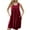 Wine, variant on Timegard Sleepwear for Women Pleated Scoop Neck Sleeveless Pajamas Casual Loose Comfy House Dress