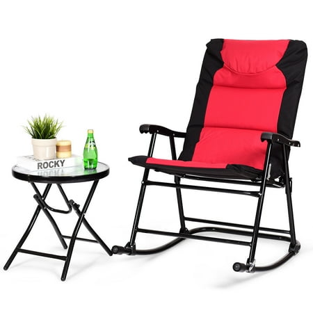 3pcs Outdoor Folding Rocking Chair, Rocking Patio Chair Canada