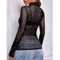 thumbnail image 5 of Zeagoo Mesh Sheer Tops for Women Long Sleeve Layering Tops Slim Fitted Sexy Shirts, 5 of 5
