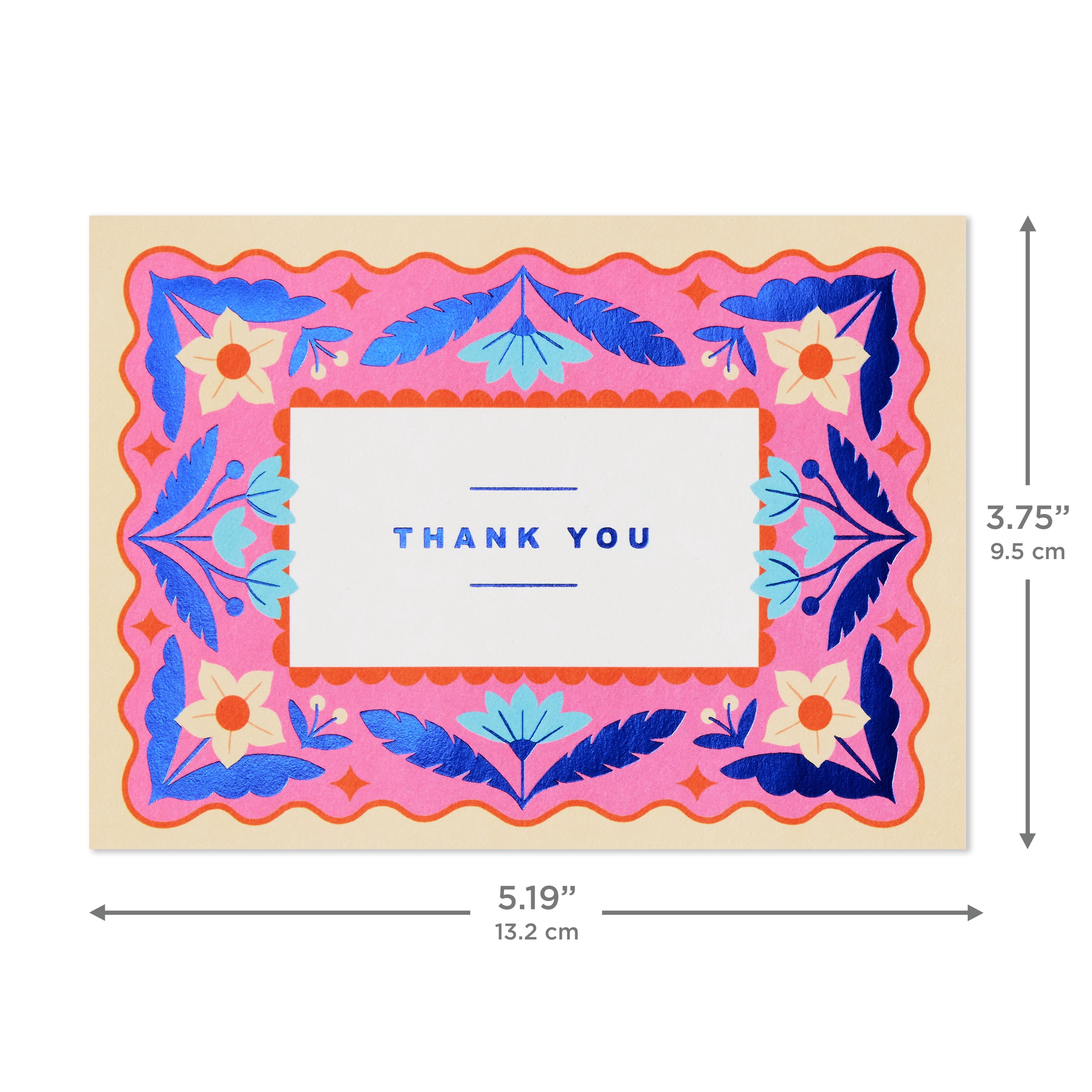 Hallmark Blank Thank You Notes (Eclectic Pink Floral), Pack of 10
