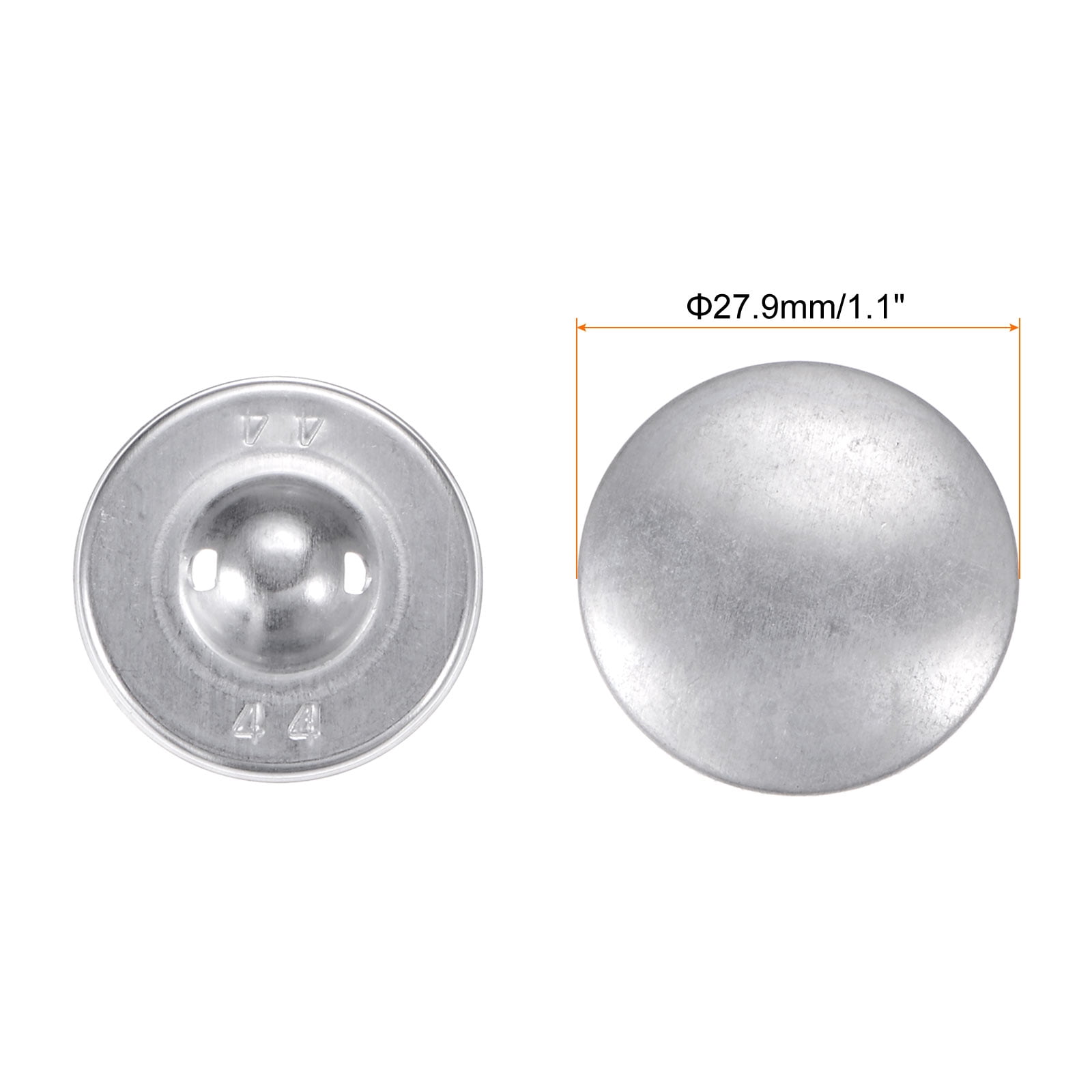 Uxcell 500 Set Button Supplies 44L(27mm/1.1") Aluminum Button Parts for Button Maker Machine