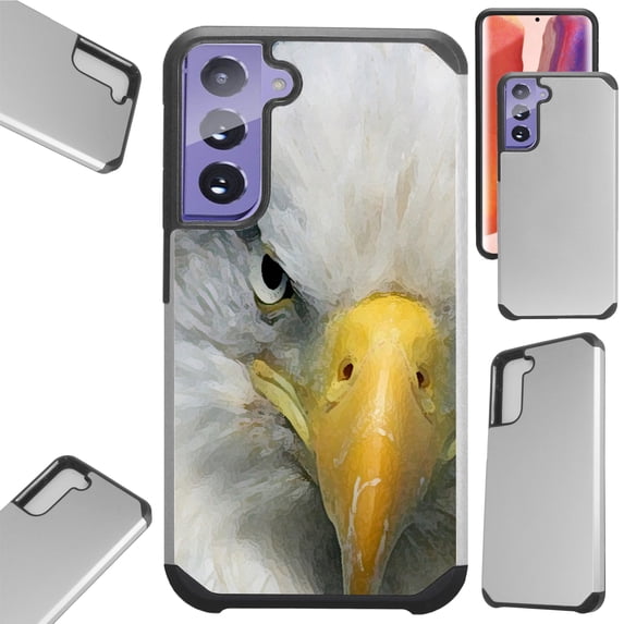 Compatible with Samsung Galaxy S21 Plus 5G Hybrid Fusion Guard Phone Case Cover (Half Eagle)