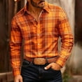 thumbnail image 2 of Thousandth Men's Plaid Western Shirt Classic Long Sleeve Button Down Shirt Casual Versatile Shirts Work Shirts for Men, 2 of 9