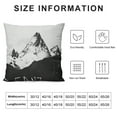 thumbnail image 5 of YINGXI Throw Pillow Cushion Cover, Lettering Hand Drawn Simple Mountains Nature Theme, Decorative Square Accent Pillow Case,Black White 20x20in, 5 of 5